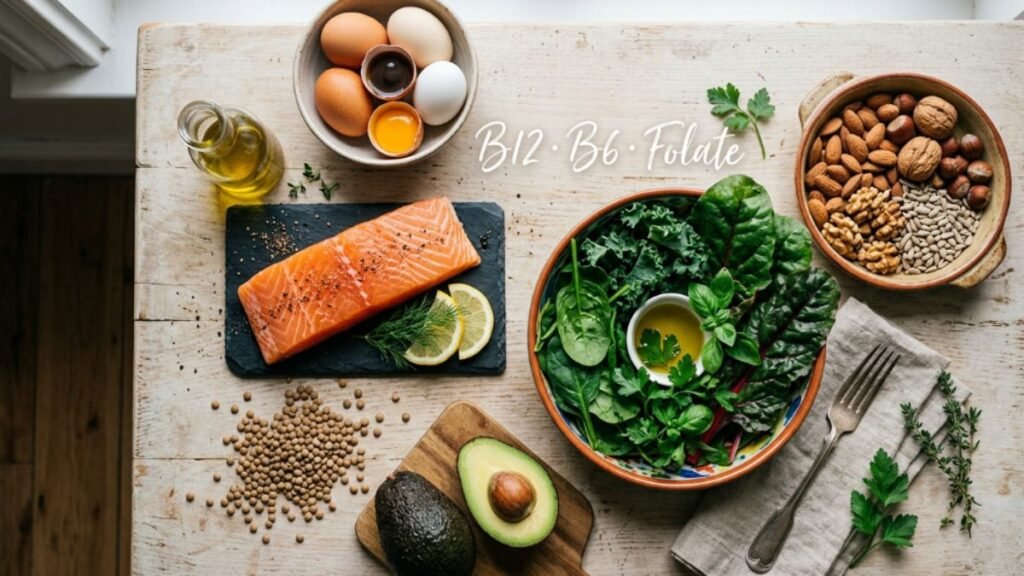 B vitamin food sources for adults over 40