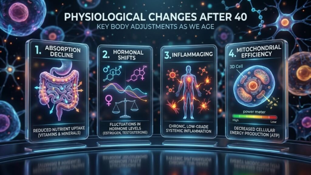 body changes after 40 that affect nutrient needs