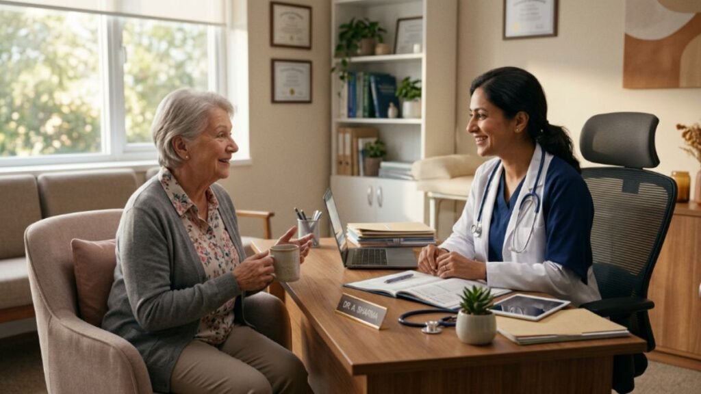 consulting a doctor about weight gain after 40