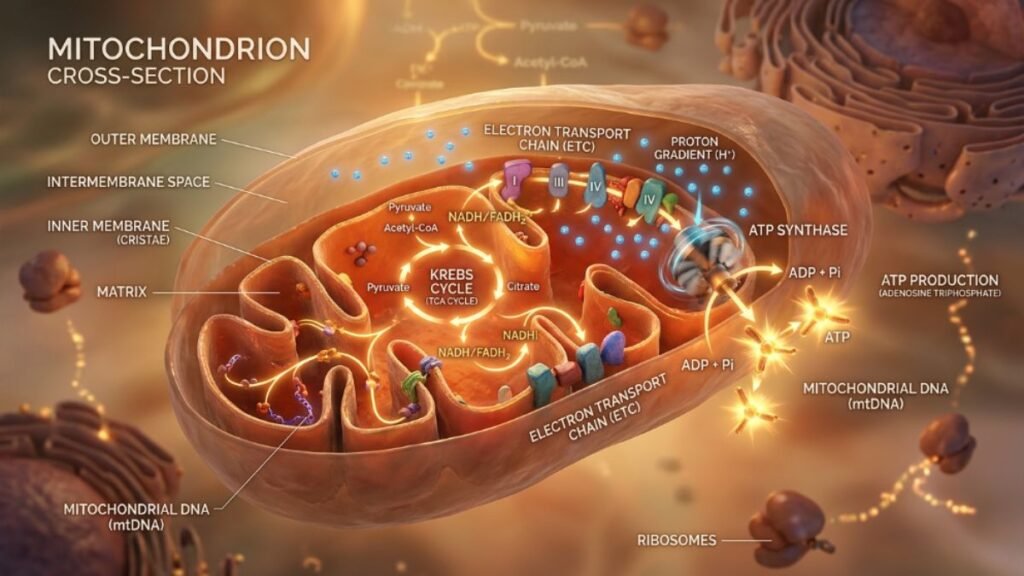 mitochondrial energy production decline after 40