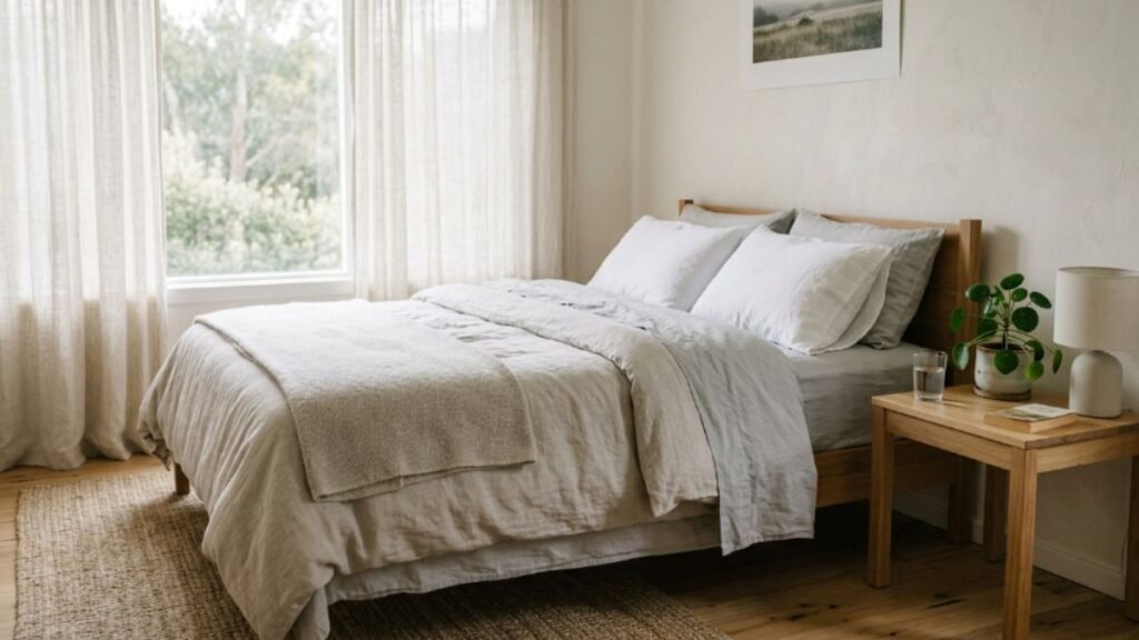peaceful sleep environment for better energy recovery after 40