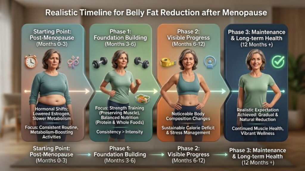 Belly Fat After Menopause Metabolism: Why Your Body Changed and What You Can Do 5 belly fat reduction timeline after menopause realistic expectations