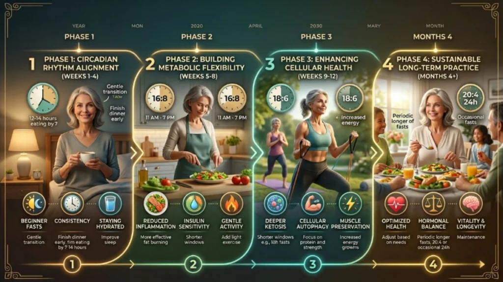 Intermittent Fasting After 50 Women Hormones: What Changes and What Still Works 6 intermittent fasting protocol progression plan women over 50